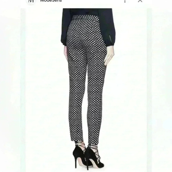 Diane Von Furstenberg‎ genesis polka dot cropped trousers black/white. Sz 8 - Picture 1 of 11